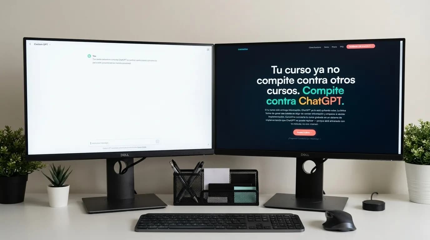 Custom GPT vs CursoVivo: cuál elegir para tu curso — vista previa