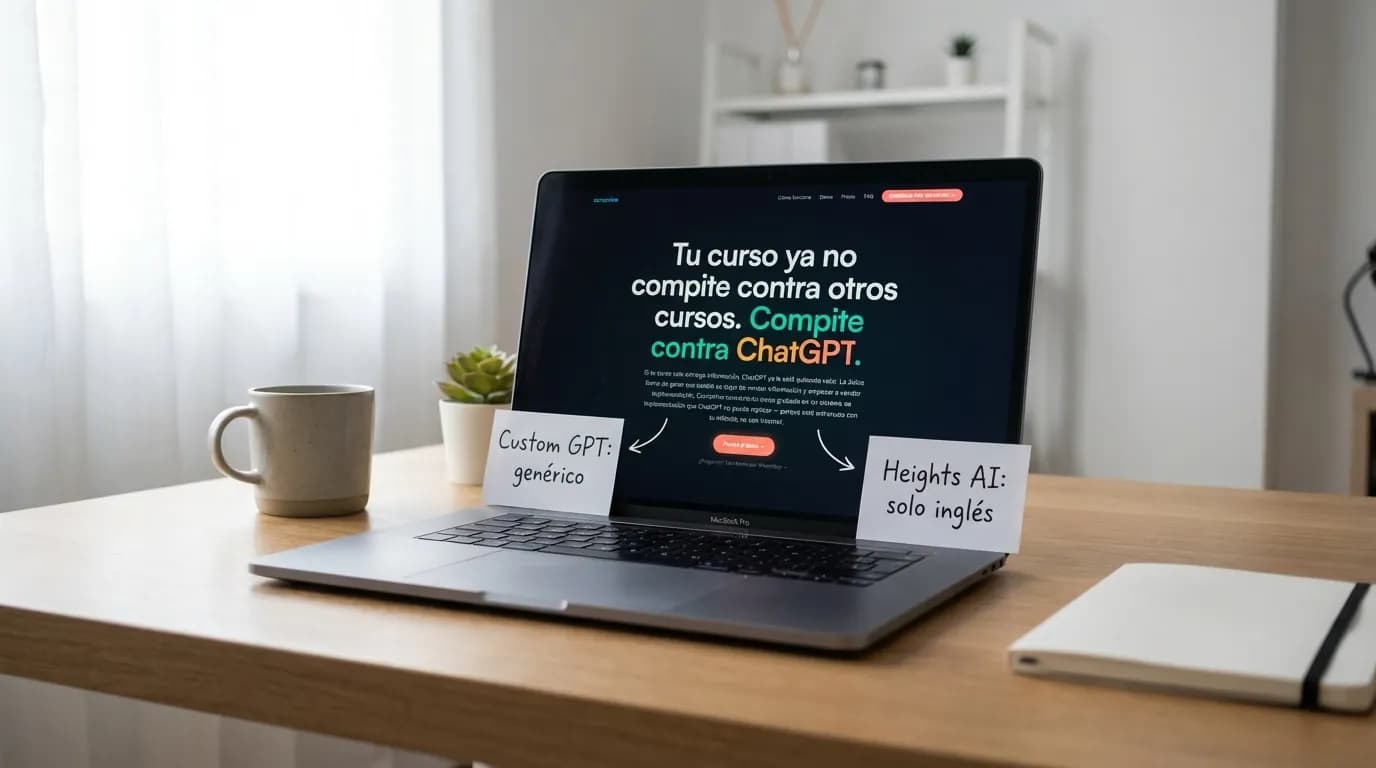 Custom GPT vs Heights AI para cursos: cuál elegir — vista previa