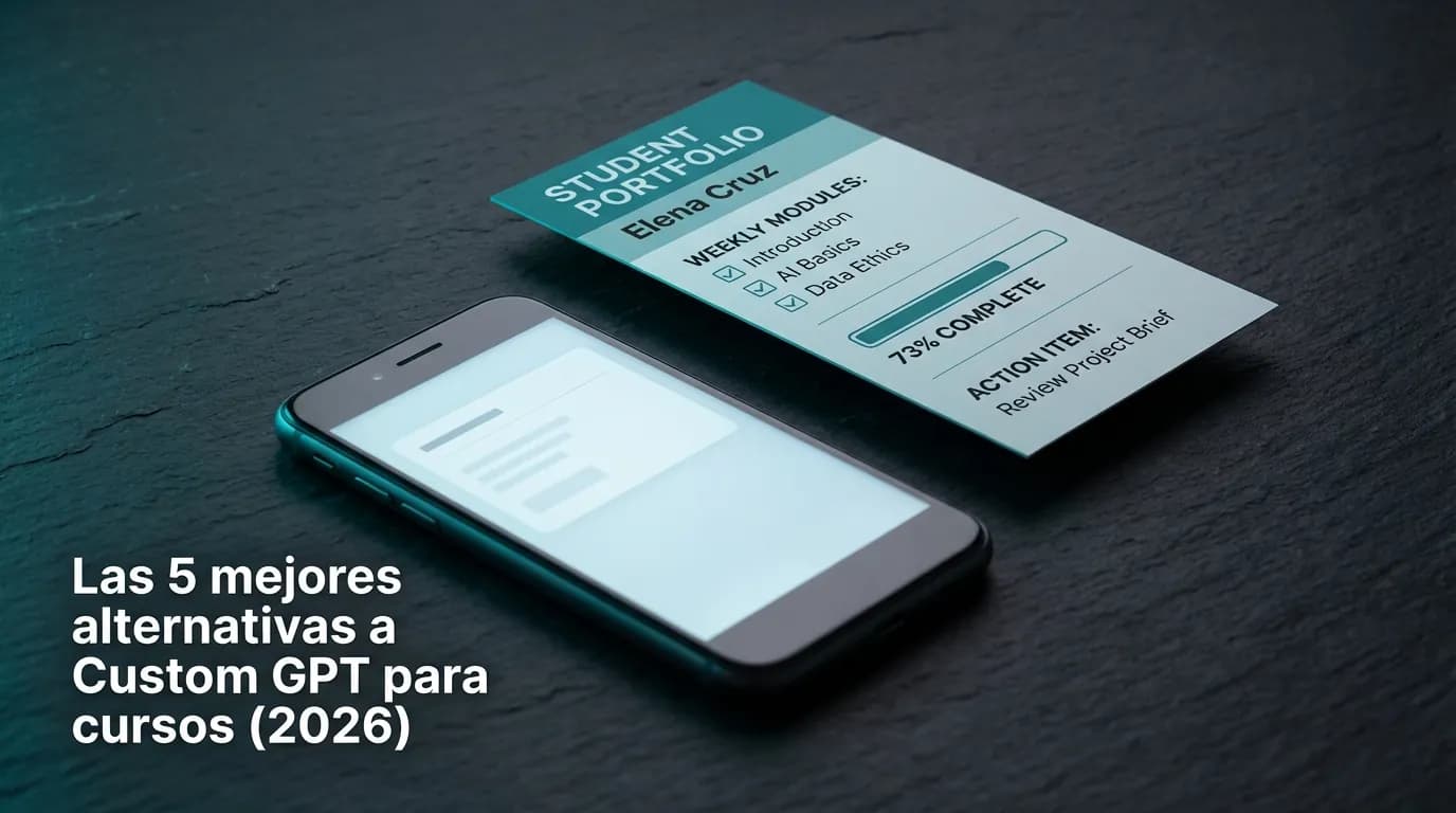 Las 5 mejores alternativas a Custom GPT para cursos (2026)