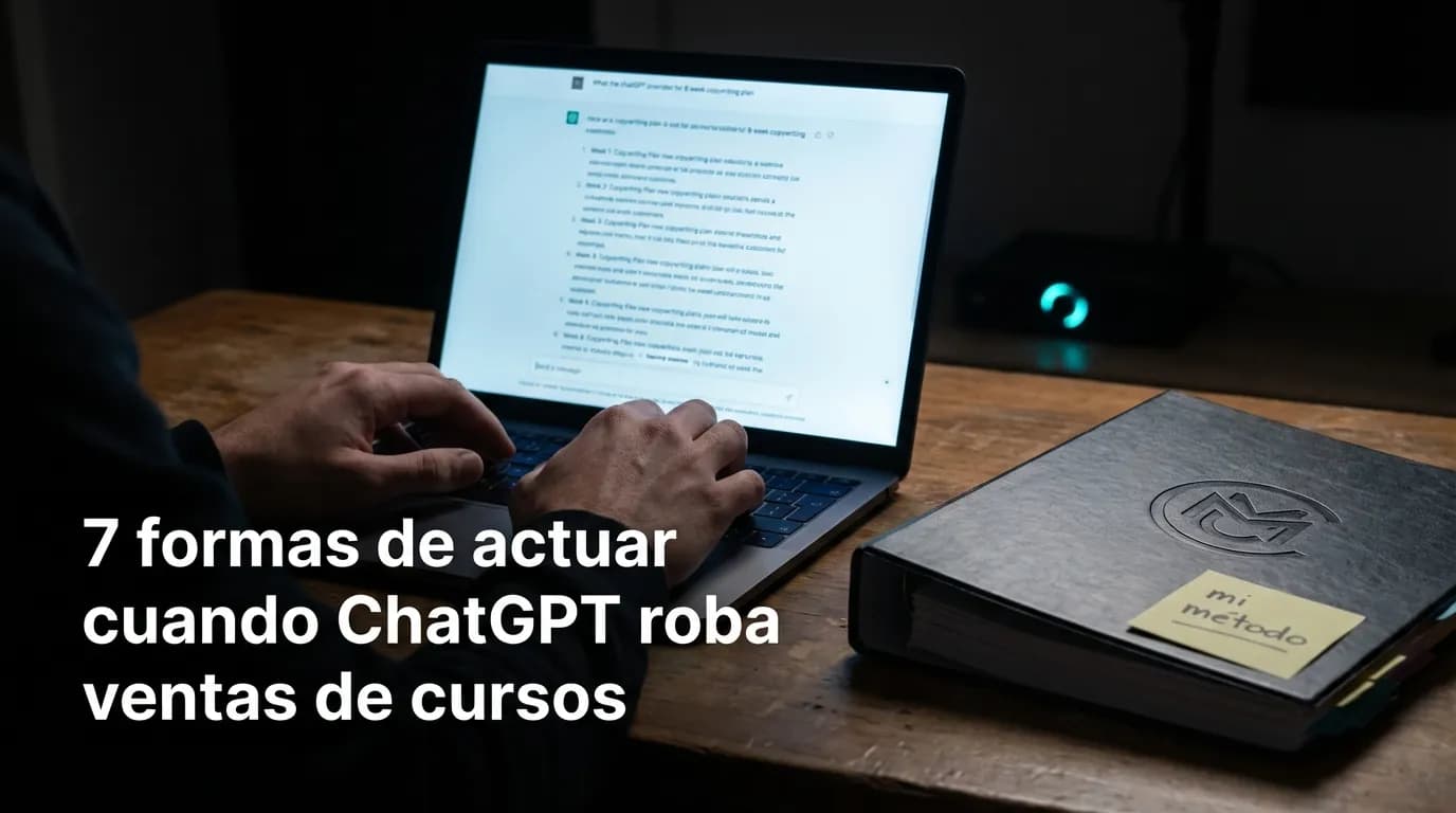 7 formas de actuar cuando ChatGPT roba ventas de cursos