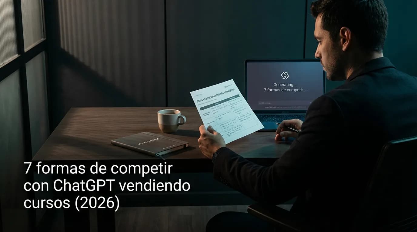 7 formas de competir con ChatGPT vendiendo cursos (2026)