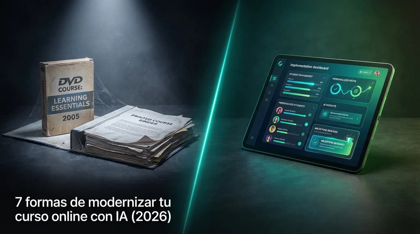 7 formas de modernizar tu curso online con IA (2026)