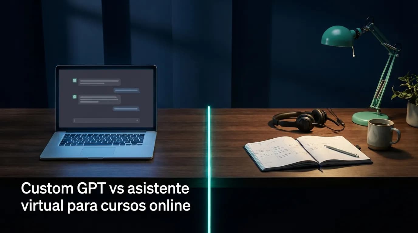 Custom GPT vs asistente virtual para cursos online