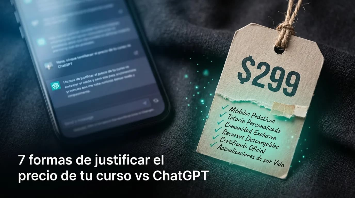 7 formas de justificar el precio de tu curso vs ChatGPT