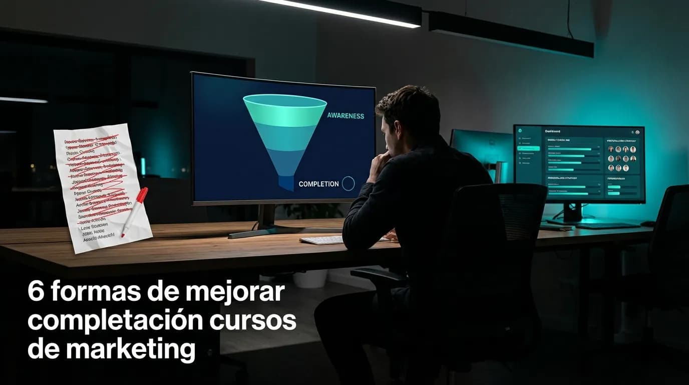 6 formas de mejorar completación cursos de marketing