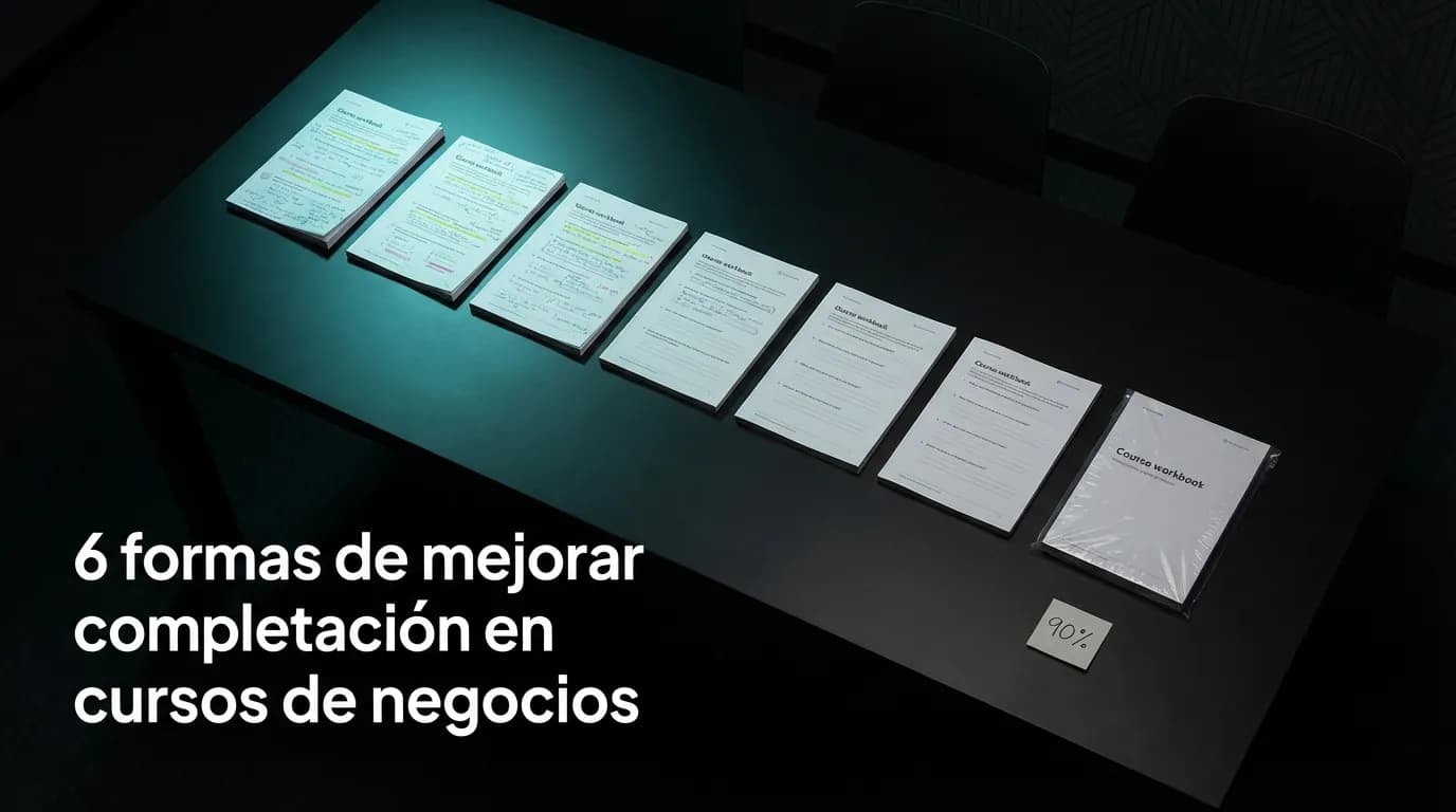 6 formas de mejorar completación en cursos de negocios