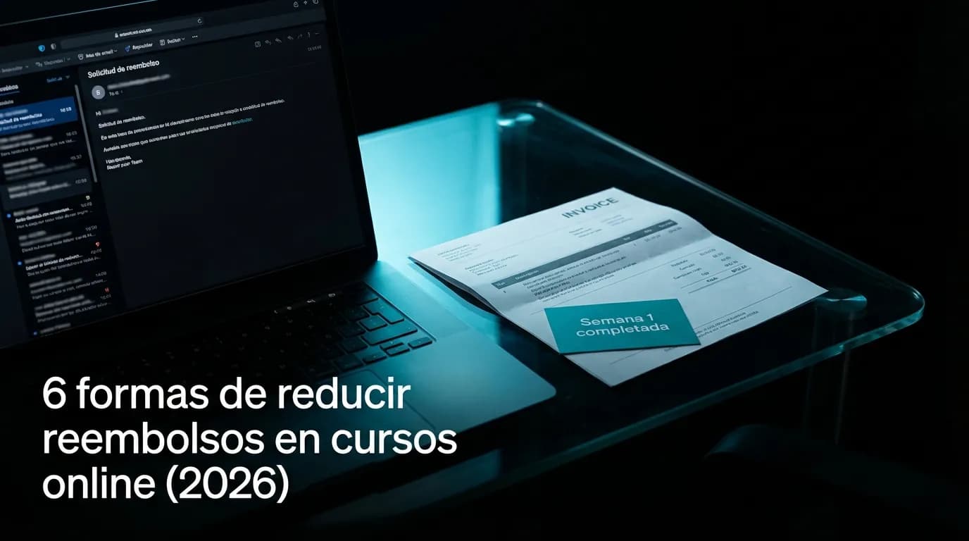 6 formas de reducir reembolsos en cursos online (2026)