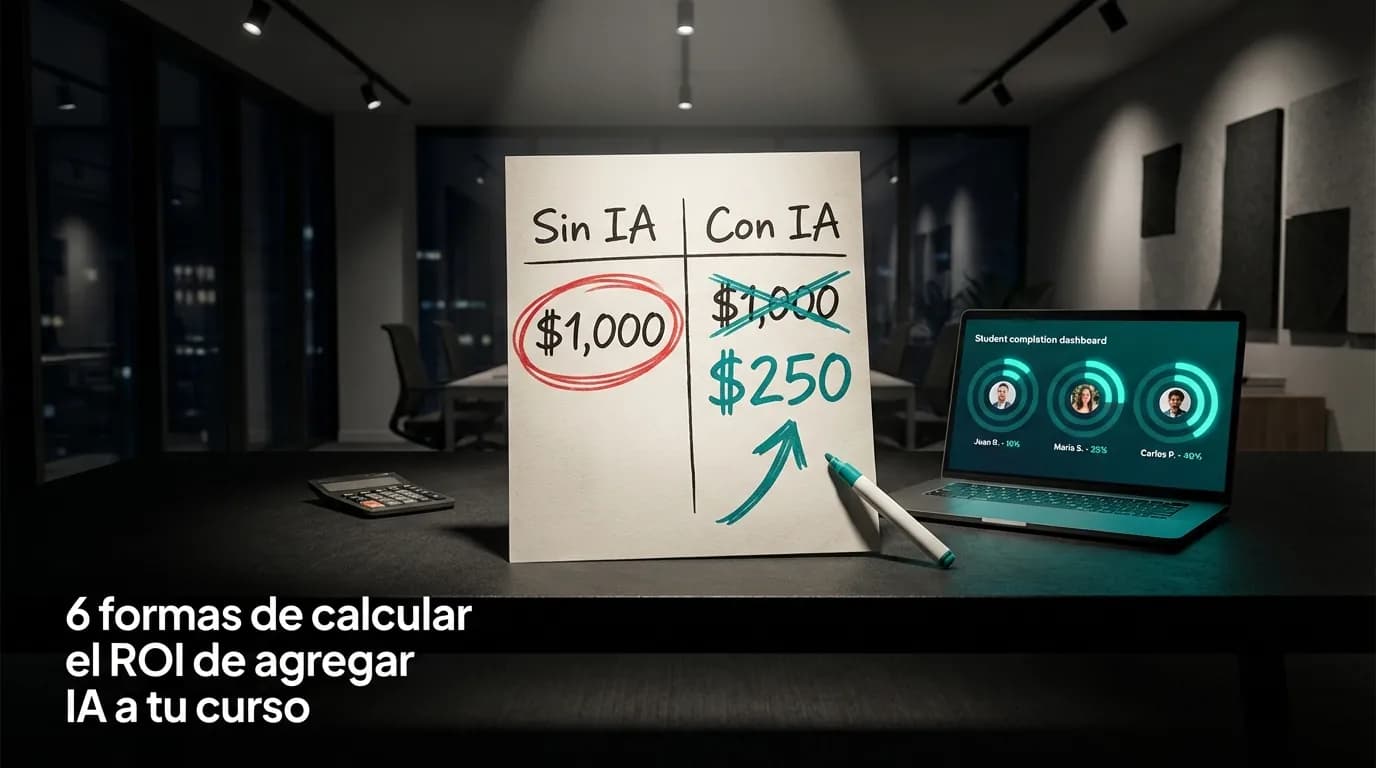 6 formas de calcular el ROI de agregar IA a tu curso
