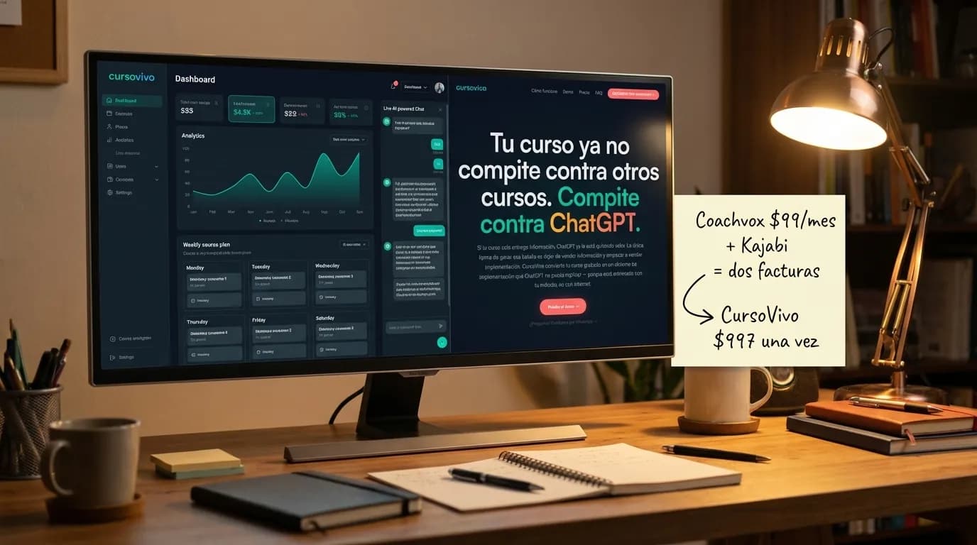 Coachvox vs Kajabi AI: comparativa para cursos (2026) — vista previa